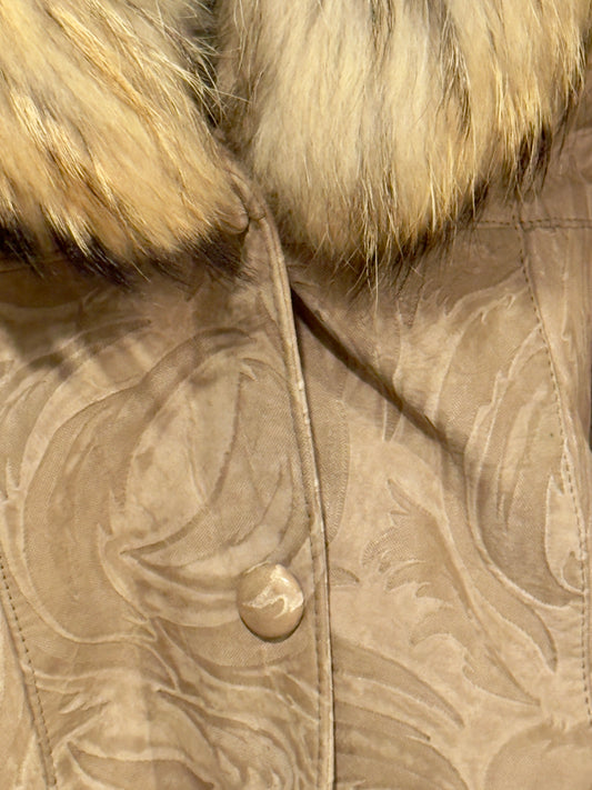 Vintage J. Percy Suede and Fur Jacket